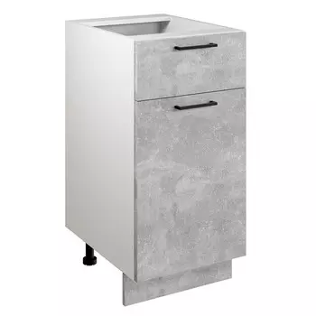 кухонный шкаф напольный Симпл 400х530х820мм 1 ящик + 1 дверь ателье бетон ЛДСП