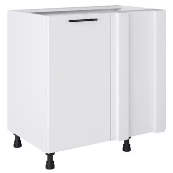 кухонный шкаф напольный угловой Белый лед 820х800х552мм 1 дверь МДФ/ЛДСП