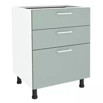 кухонный шкаф напольный Верде 600х550х820мм 3 ящика МДФ/ЛДСП