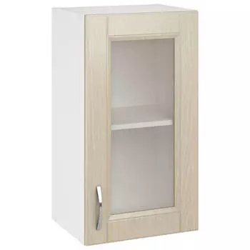 шкаф навесной витрина Дуб Цинамон 400х316х720мм 1 дверь МДФ/ЛДСП