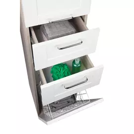 шкаф-пенал для ванной напольный IDDIS Sena 36 см белый дерево