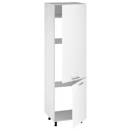 шкаф-пенал универсальный Белый глянец 600х560х2140мм 2 двери МДФ/ЛДСП