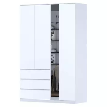 шкаф распашной Варма Стор 144 2220х1440х570мм белый ЛДСП