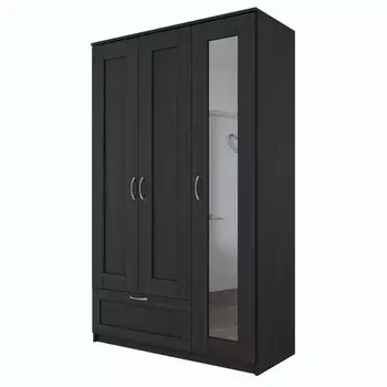 шкаф СИРИУС 3 двери и 1 ящик 1171x1900x502мм венге ЛДСП