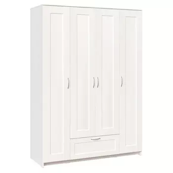 шкаф СИРИУС 4 двери и 1 ящик 1560х585х2196мм белый ЛДСП