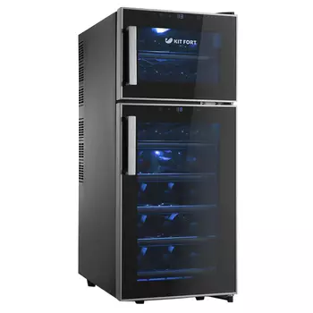 шкаф винный двухкамерный KITFORT KT-2407 60л 21 бутылка