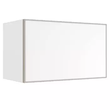 кухонный шкаф-витрина навесной 360х600х312мм 1 дверь профиль/ЛДСП хром матовый