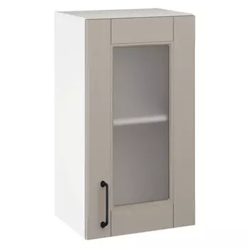 кухонный шкаф-витрина навесной Бергамо 720х400х312мм 1 дверь МДФ/ЛДСП