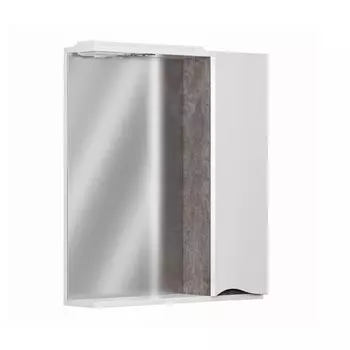 шкаф зеркальный GRADEONIKA Афродита с подсветкой правый 60см цемент