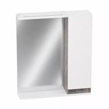 шкаф зеркальный GRADEONIKA Кассандра с подсветкой правый 60см цемент