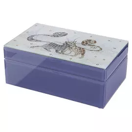 шкатулка LEFARD Котики 21х13х8,5см мдф, стекло