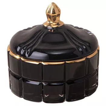 шкатулка LEFARD Lovely Black 10,5х10,5х10см стекло