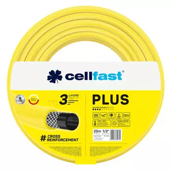 шланг армированный CELLFAST PLUS 1/2" 25м 25Бар