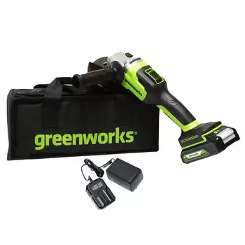 шлифмашина угловая GREENWORKS 3200207UA 125 мм 24В Li-Ion 2,0Ач 1АКБ