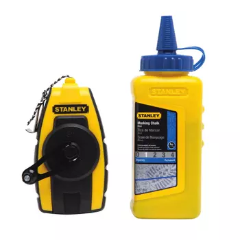 шнур разметочный STANLEY 9м + синяя краска 115 гр