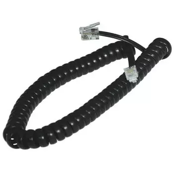 шнур витой телефонный LINCOM TLF1125 2,5м черный