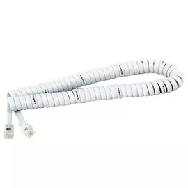 шнур витой телефонный LINCOM TLF1225 2,5м белый