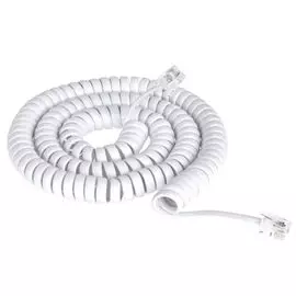 шнур витой телефонный LINCOM TLF1245 4,5м белый