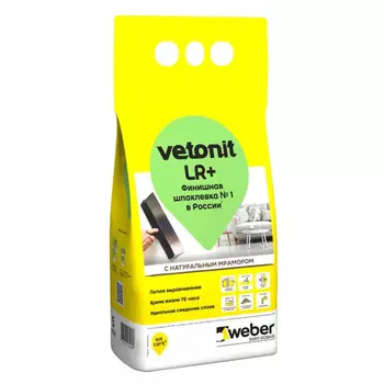 шпатлевка полимерная для внутр.работ VETONIT LR+ финишная ручн. машинн. 5кг