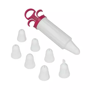 шприц кондитерский METALTEX 8 насадок пластик