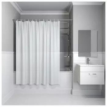 штора для ванной комнаты IDDIS Promo 180х180см PEVA белая