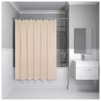 штора для ванной комнаты IDDIS Promo 200х180см PE бежевый