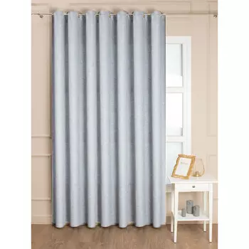 штора портьерная на люверсах AMORE MIO димаут твид 200х260см светло-серая, арт.99051