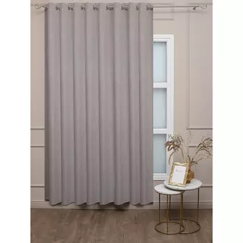 штора портьерная на люверсах AMORE MIO блэкаут 200х260см коричневая