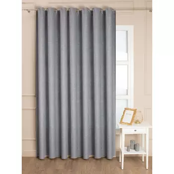 штора портьерная на люверсах AMORE MIO димаут твид 200х260см серая, арт.99052