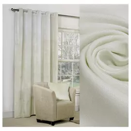 штора портьерная на люверсах AMORE MIO вельвет 200х270см белая, арт.90540