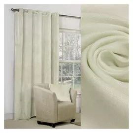 штора портьерная на люверсах AMORE MIO вельвет 200х270см молочная, арт.90541