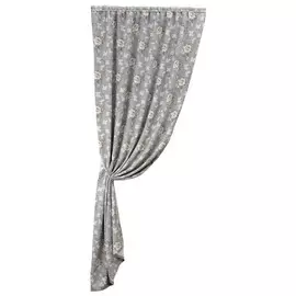 штора портьерная на шт.ленте AMORE MIO блэкаут 140х260см серая, арт.28907