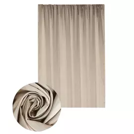 штора портьерная на шт.ленте AMORE MIO сатин 145х270см кремовая, арт.11654