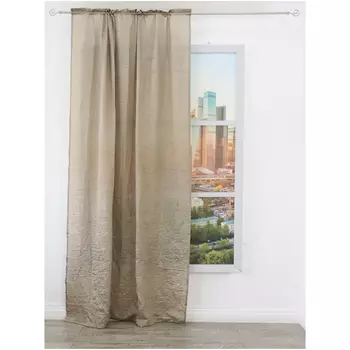 штора портьерная на шт.ленте AMORE MIO тергалет 150х270см бежевая, арт.28462
