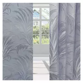 штора портьерная на шт.ленте AMORE MIO жаккард 140х260см серая, арт.28446