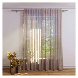 штора портьерная на шт.ленте FOR TO Agile жаккард жатка 135х180см кремовая, арт.1233109