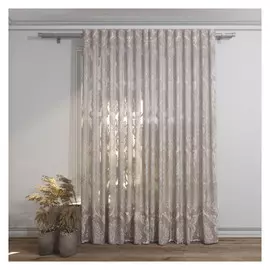 штора портьерная на шт.ленте FOR TO Levadia жаккард деворе 200х280см белая, арт.1243151
