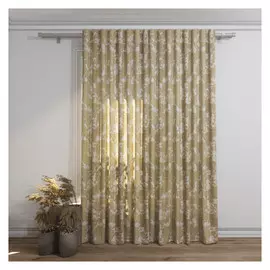 штора портьерная на шт.ленте FOR TO Olimpia жаккард 200х280см золотистая, арт.1240402
