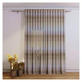 штора портьерная на шт.ленте FOR TO Piccola жаккард 135х180см светло-серая, арт.7223400