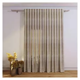 штора портьерная на шт.ленте FOR TO Piccola жаккард 135х180см темно-серая, арт.7223203