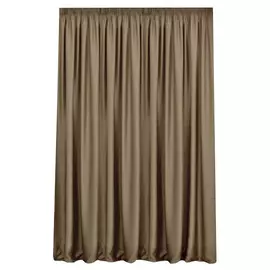 штора портьерная на шт.ленте FOR TO Sempre bene атлас 200х280см темно-бежевая, арт.06#