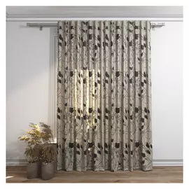 штора портьерная на шт.ленте FOR TO Termi жаккард деворе 200х280см бежевая, арт.122830404