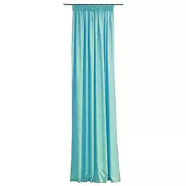 штора портьерная на шт.ленте FOR TO Turchese сатен 200х265см бирюзовая, арт.279/42