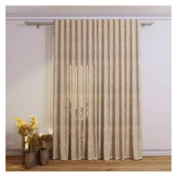 штора портьерная на шт.ленте FOR TO Valzer жаккард 200х280см светло-зеленая, арт.1241645