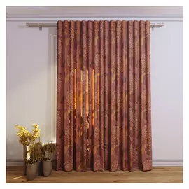 штора портьерная на шт.ленте FOR TO Wine жаккард 200х280см светло-коричневая, арт.1242808