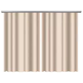 штора портьерная на шт.ленте NAT габардин 145х160см бежевая, арт.80361