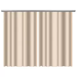 штора портьерная на шт.ленте NAT габардин 145х160см бежевая, арт.80361