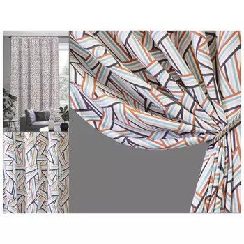 штора портьерная на шт.ленте PIKAMO велюр 140x280см белая, арт. С4512W537294V1