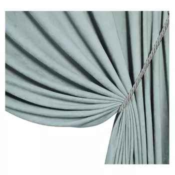 штора портьерная на шт.ленте PIKAMO велюр 140x280см голубая, арт.С537294V79208