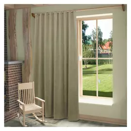 штора портьерная на шт.ленте SANPA Кармина велюр канвас 200х280см серо-бежевая, арт.HP01403/224/1E